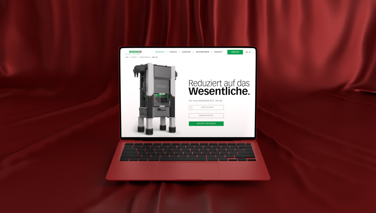 Website für die BRUDERER AG