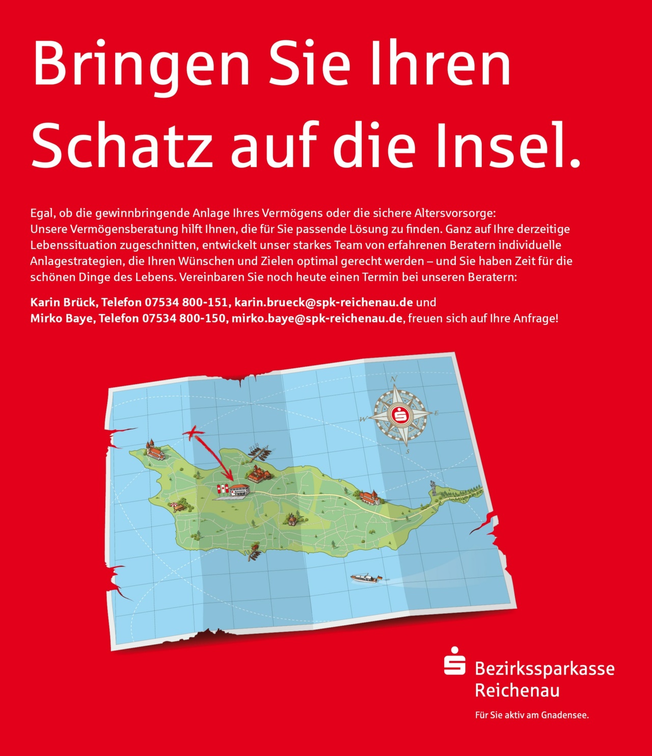 Kampagne für die Bezirkssparkasse Reichenau